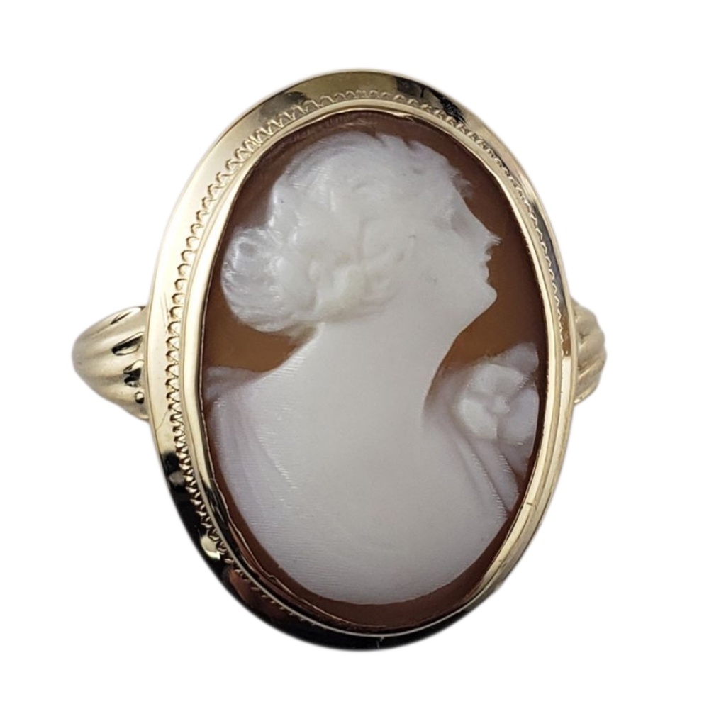 10 Karat Yellow Gold Cameo Ring Size 6.5 #21871